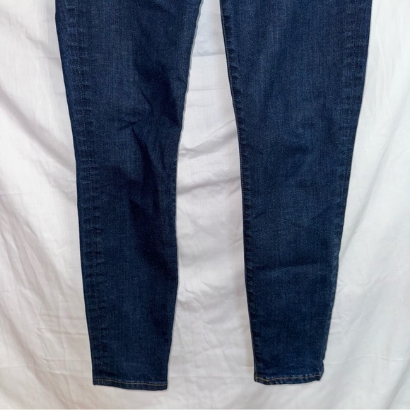 J. Crew Dark Wash Denim 9’’ High Rise Toothpick Skinny Jean size 27 - Picture 4 of 6